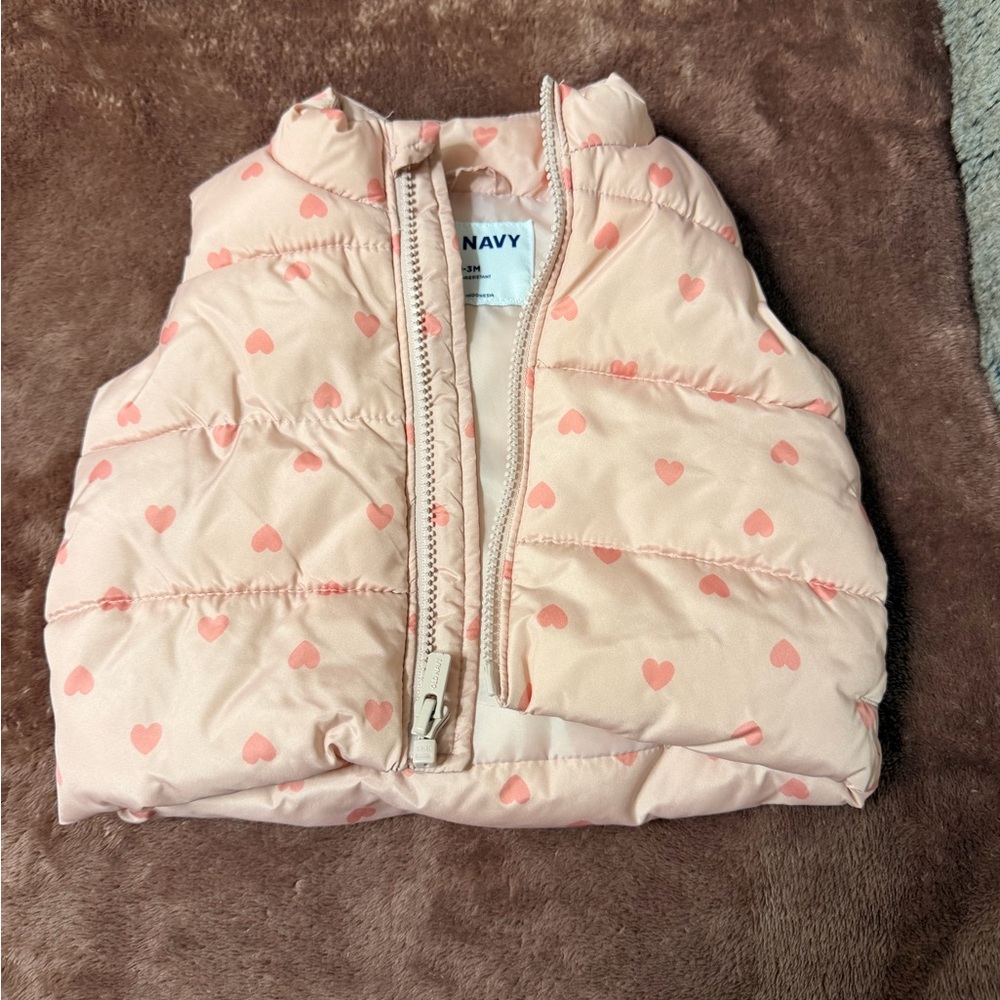 Old Navy Light Pink Puffer Vest